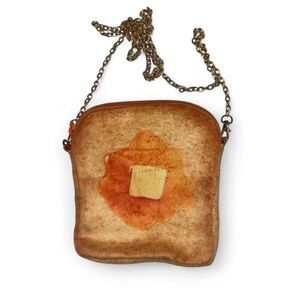 Buttered Toast Crossbody Bag Handbag Zipper 6 in. x 7 in.